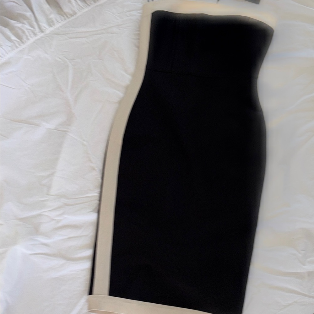 Fashion Nova Two-Tone Strapless Midi Dress